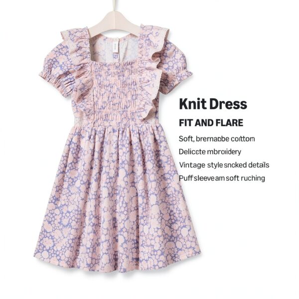 Amazon Essentials Baby Girls Dresses Cotton Floral-2