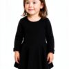Organic Cotton Baby Girls Dress Peplum Top Casual Playwear-1
