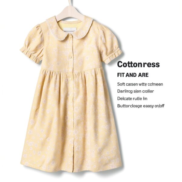 Amazon Essentials Baby Girls Floral Dress Cotton Ruffle-3