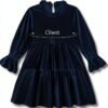 AlisOker Baby Girls Velvet Dress Long Sleeve Ruffled-1