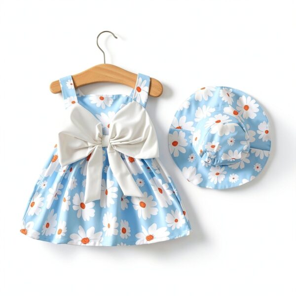 Baby Girl Summer Dress Polyester Halter Backless Boho Style-2