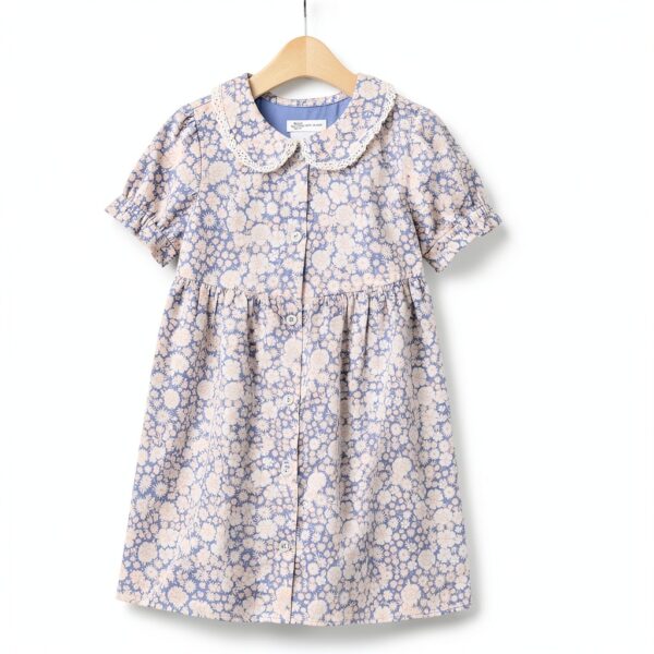 Amazon Essentials Baby Girls Dress Cotton Floral Ruffle-3