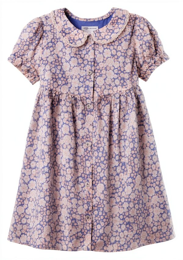 Amazon Essentials Baby Girls Dress Cotton Floral Ruffle-0