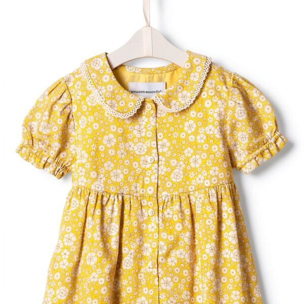 Amazon Essentials Baby Girls Floral Dress Cotton Ruffle-2