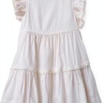 Amazon Essentials Girls Cotton Sateen Flounce Dress Sofia-0
