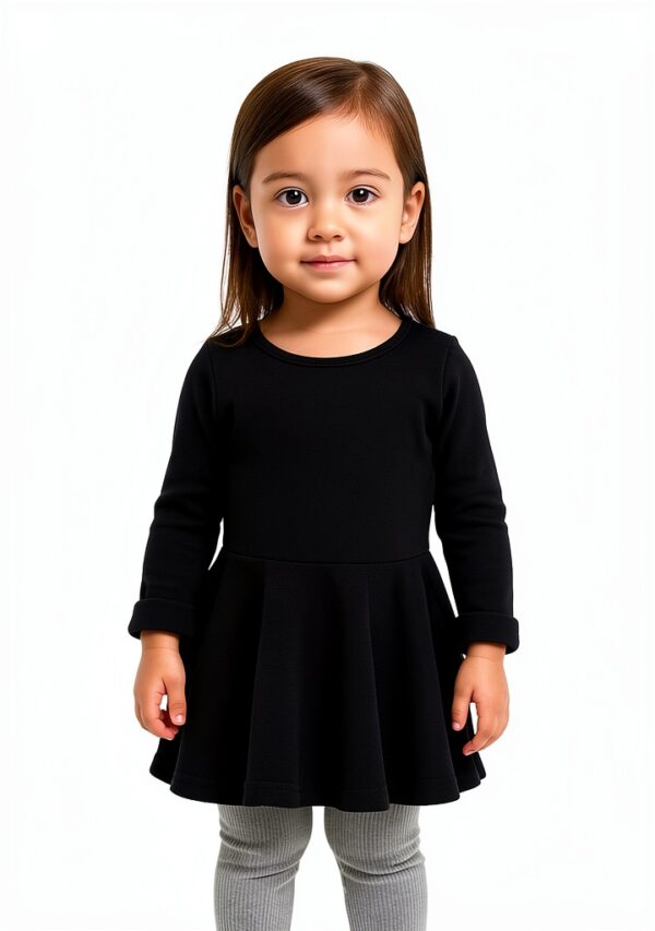 Organic Cotton Baby Girls Dress Peplum Top Casual Playwear-2