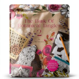 Botanical Tangles Plant Art Book English Language Print-0